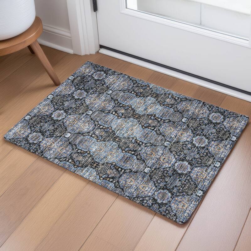 Machine Washable Indoor/ Outdoor Global Budden Chantille Rug