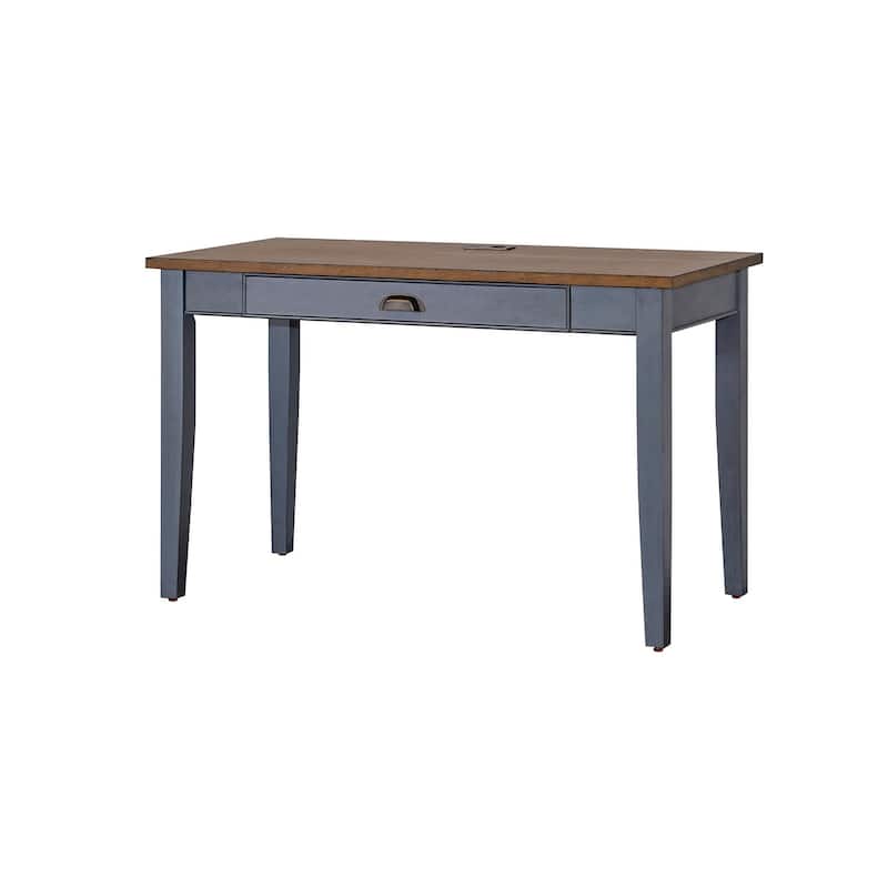 Farmhouse Wood Writing Desk, Writing Table, Office Desk, Blue