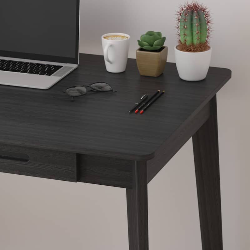 39.4"W Classic Home Office Desk, Writing Desk With Drawers