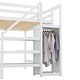 preview thumbnail 4 of 7, Modern Style Full Size Loft Bed withStaircase and Built-in Storage Wardrobe.