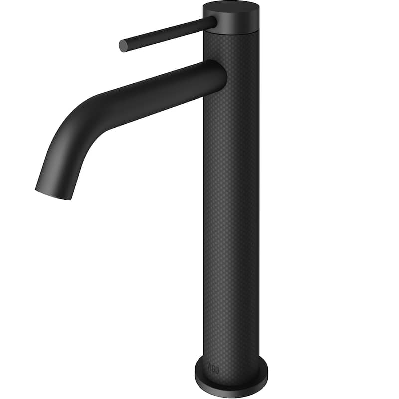 VIGO Lexington 10" H Single Handle Single Hole Bathroom Vessel Faucet - Matte Black