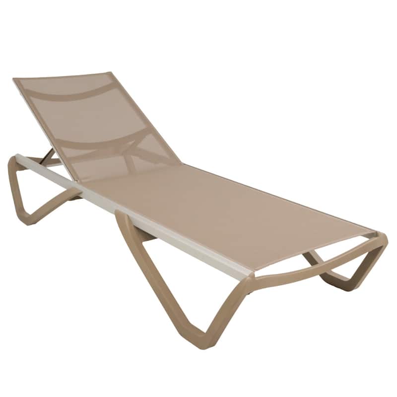 Furnish Theory Seabreeze Deck Patio Sunloungers Lounge Chairs Outdoor Chaise Lounges (Various Frame & Mesh Colors; Set of 2)