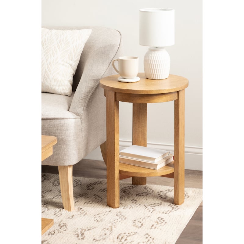 Kate and Laurel Foxford Round Wood Side Table