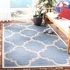 preview thumbnail 39 of 100, SAFAVIEH Courtyard Maryanne Indoor/ Outdoor Waterproof Patio Backyard Rug 6'7" x 9'6" - Blue/Beige