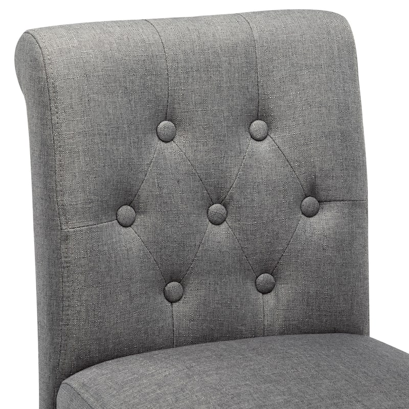 28 Inches Barstools Upholstered Bar Stools Pub Chairs with Button Tufted Back set of 2