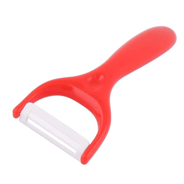 Kitchen Utensil Plastic Fruit Vegetable Potato Peeler Red 15cm