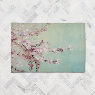 Cherry Blossoms Chenille Accent Rug
