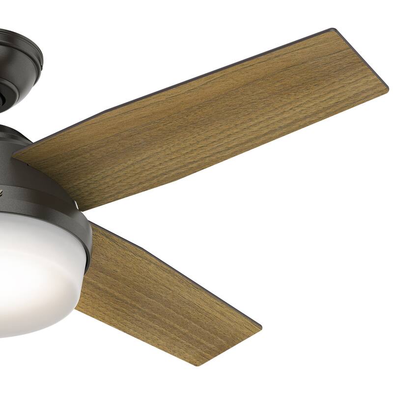 Hunter 44" Dempsey Ceiling Fan with LED Light Kit and Handheld Remote - Contemporary, Transitional, Industrial