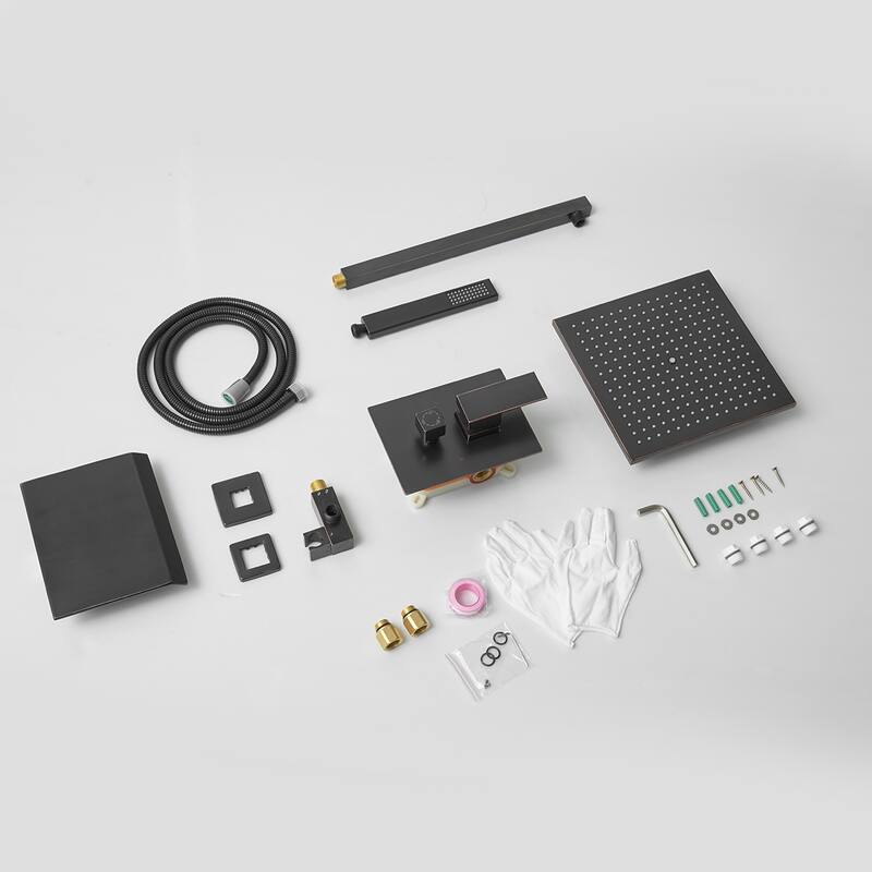 WIZ 3-Spray Patterns With 2.5 GPM 12 in. Showerhead Shower System