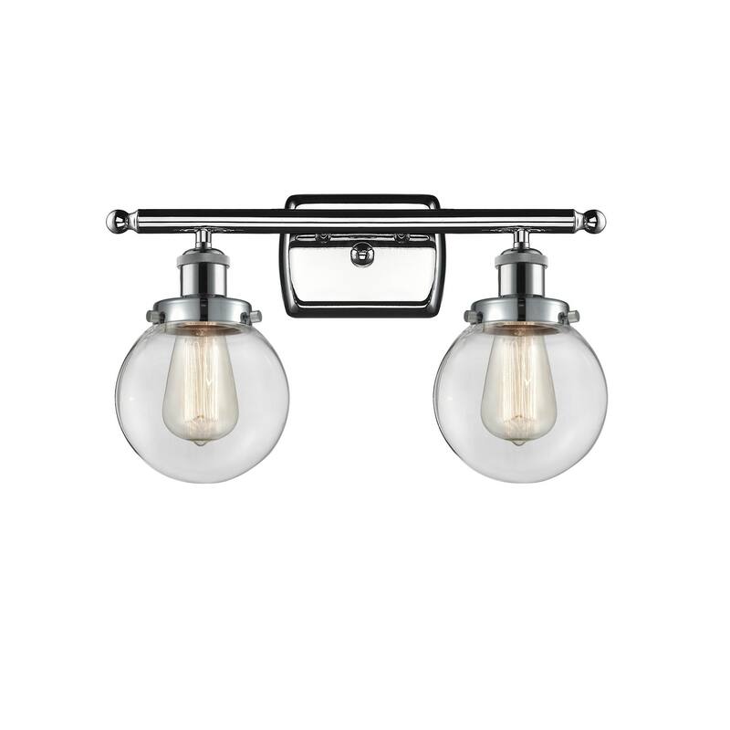 Innovations Lighting Beacon 2 Light 16" Wide Vanity Light - Polished Chrome / Clear