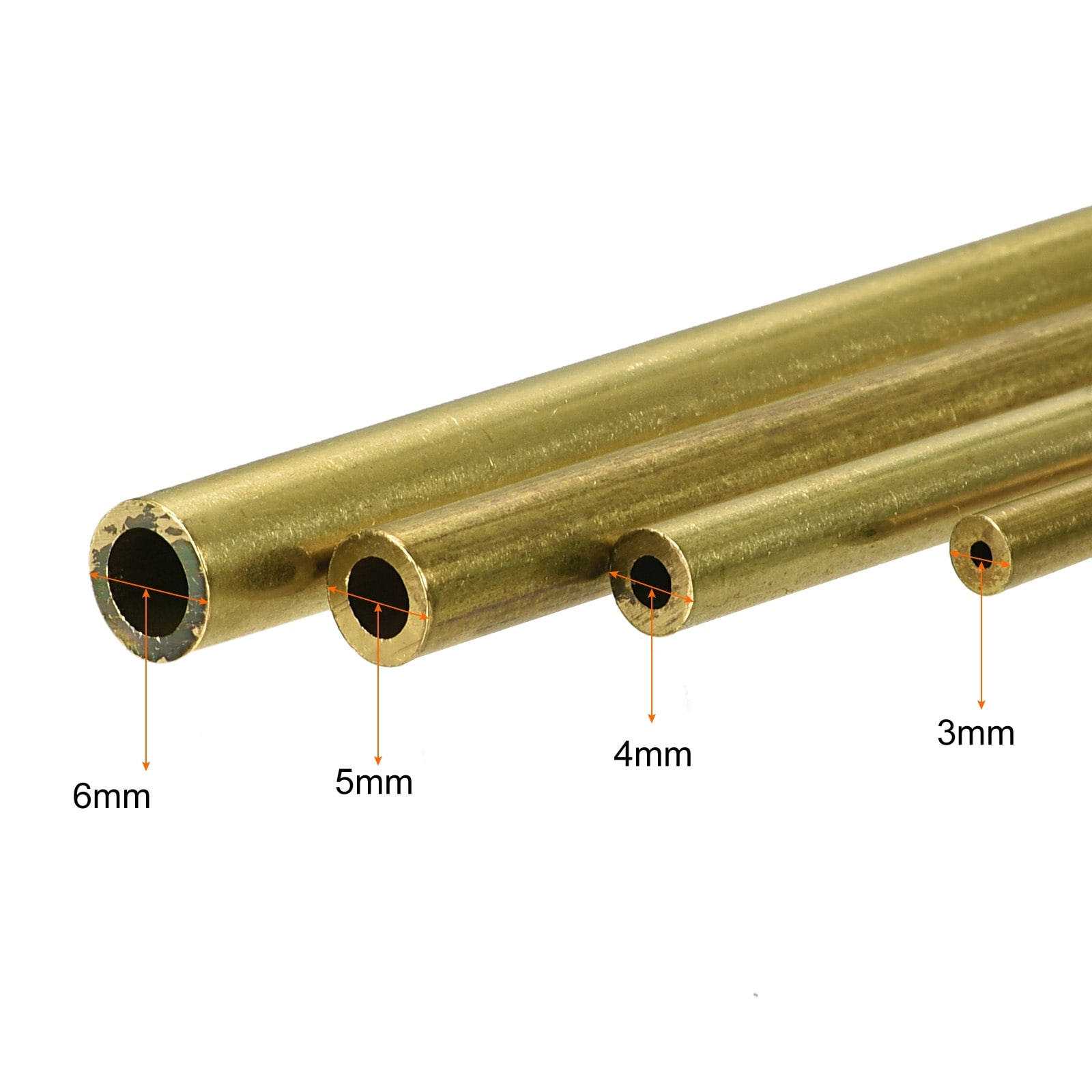 Brass Tube 1.5mm 2mm 3mm 4mm 5mm 7mm O.D./ Length = 300mm/ Wall = 1mm 