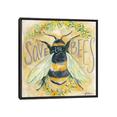 iCanvas "Save The Bees" by Jessica Mingo Framed Canvas Print