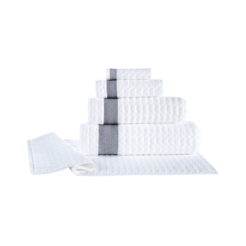 Brooks Brothers Herringbone 2 pcs Wash Towels