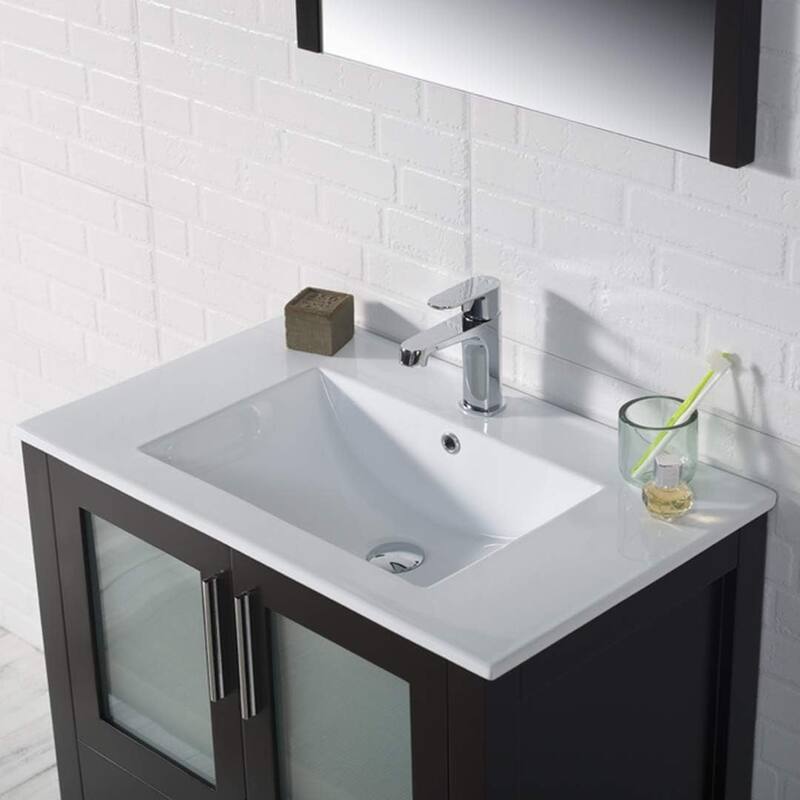 Blossom 30" Bathroom Vanity with Ceramic Sink and Matching Mirror