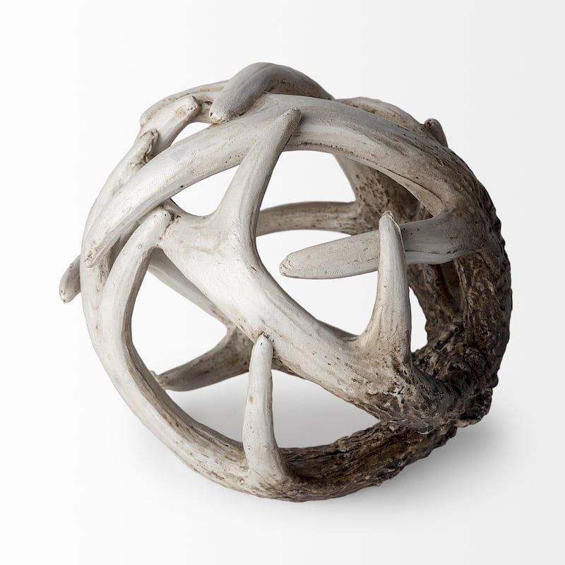 White Resin Antler Shaped Sculpture