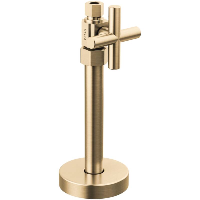 Delta DT021201 Straight Supply Stop Valve with Cross Handle - Champagne Bronze