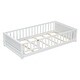 preview thumbnail 11 of 31, Twin Size Pine Wood Floor Platform Bed with Built-in Book Storage Rack, Door