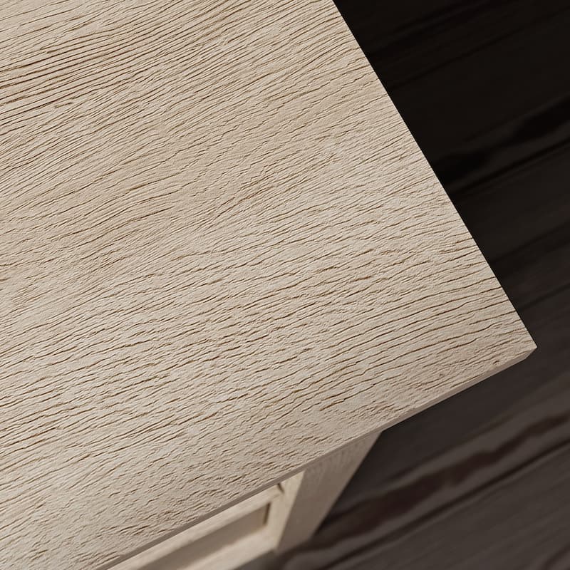 Anmytek Light Oak Writing Desk with 3 Drawers and X Base Farmhouse Home Office and Study Desk