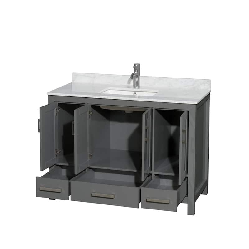 Wyndham Collection WCS141448SUNSMXX Sheffield 48" Freestanding Single