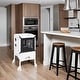 preview thumbnail 53 of 61, Kids Wooden Kitchen Step Stool with Safety Rails and Anti-Slip Mat, Kids Countertop Step Stools for Kids