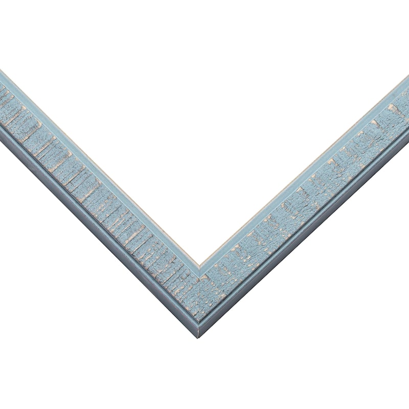 8x31 Frame Rustic Sky Blue Solid Wood Picture Frame | 0.75 Inch