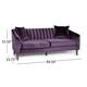 Ansonia Contemporary Velvet Sofa by Christopher Knight Home
