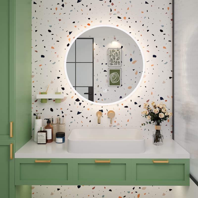 Smart Dimmable LED Bathroom, Vanity Mirror with Touch Switch