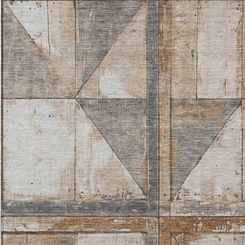 HomeRoots Geometric Transitional Rectangle Outdoor Rug