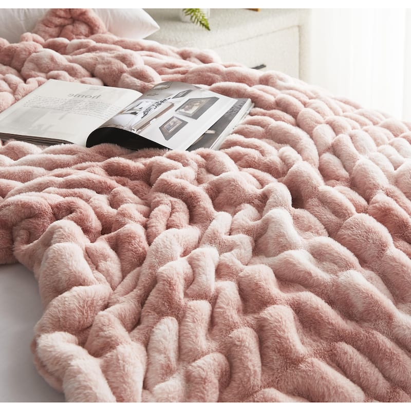 Nanshing Yoona Faux Fur Reversible Throw Blanket