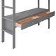 preview thumbnail 8 of 16, Full Loft Bed with Desk, Storage Shelves, and Drawers, Grey