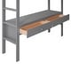 preview thumbnail 9 of 16, Full Size Loft Bed with Built-in Desk, Two Drawers, Storage Shelves