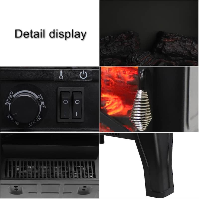 17-inch 1400W Freestanding Electric Fireplace