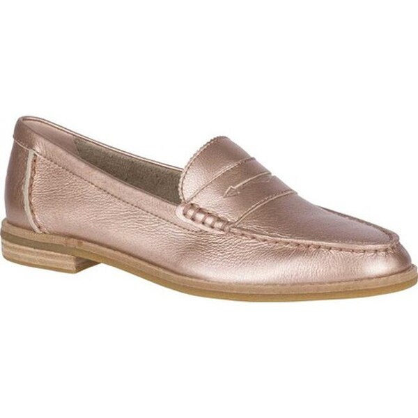 rose gold sperry top sider