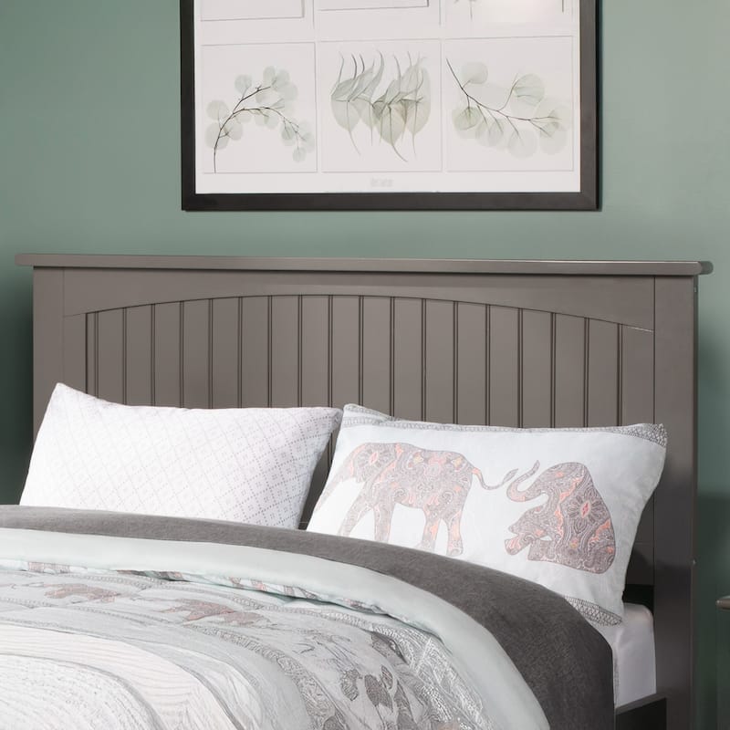 AFI Nantucket Headboard with Attachable Charger - Grey - Full