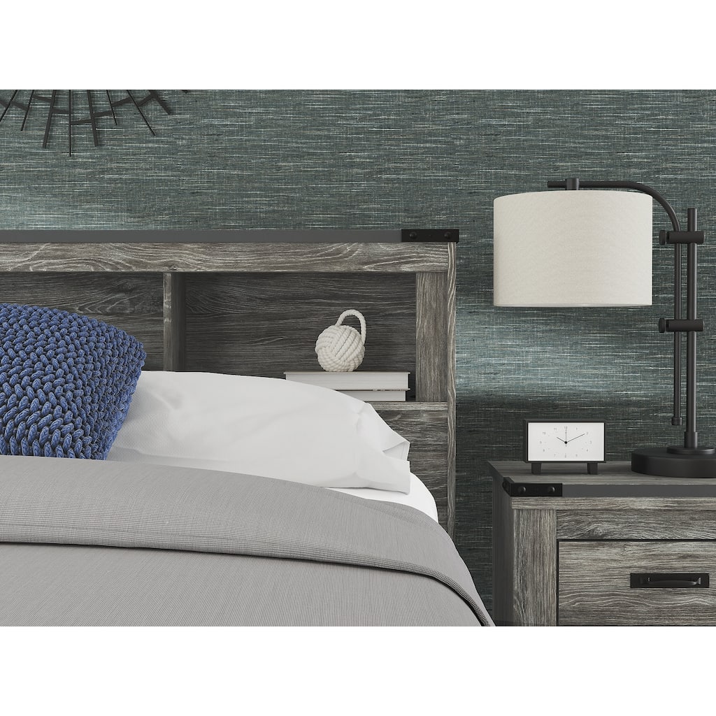 Signature Design by Ashley Frandern Gray Queen Bookcase Headboard