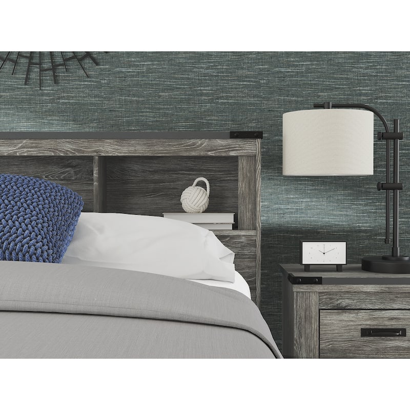 Signature Design by Ashley Frandern Gray Queen Bookcase Headboard