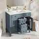 preview thumbnail 4 of 10, 36" Freestanding Bathroom Vanity with Sink, 2 Drawers, 2 Door Organizers