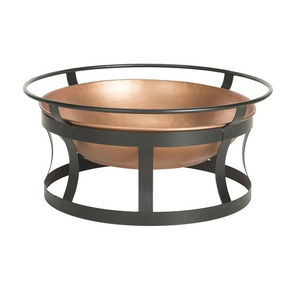 wood copper fire pit