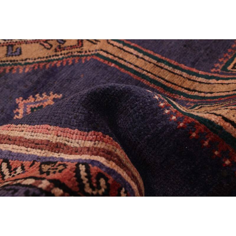 ECARPETGALLERY Hand-knotted Konya Anatolian Navy Wool Rug - 3'11 x 9'1