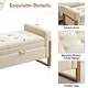 preview thumbnail 40 of 79, 66" Storage Bench King Size End of Bed with Double Lids and Gold Legs