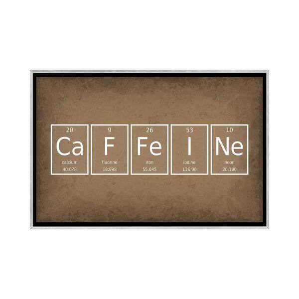 slide 2 of 12, iCanvas "Caffeine" by GetYourNerdOn Framed Silver - 26x40
