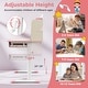 preview thumbnail 24 of 31, Height Adjustable Kids Study Desk with Tilt Desktop for 3-12 Years Old - 31.5"L x 20"W x 43.5"H