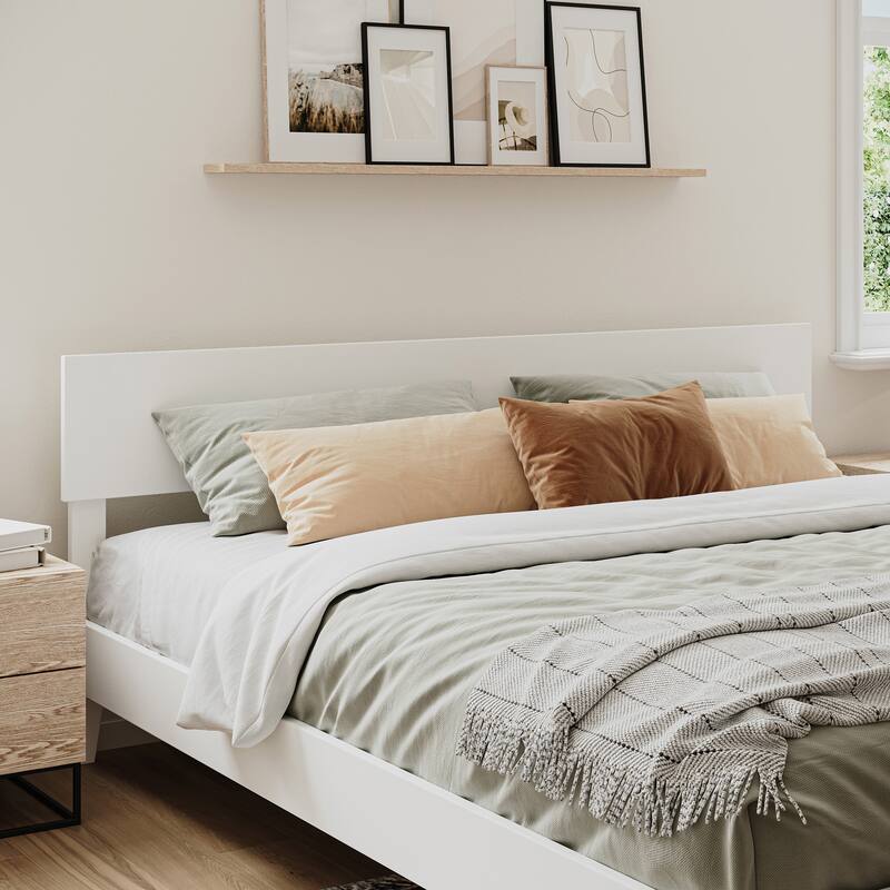 Aria Solid Wood Modern Low Profile Platform Bed