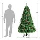 preview thumbnail 19 of 35, Costway 6ft/7ft/8ft Pre-lit Hinged Artificial Christmas Tree with Pine