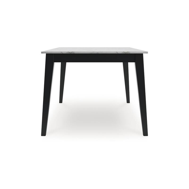 Signature Design by Ashley Jettaya Black/White Rectangular Dining Table - 66"W x 38"D x 30"H