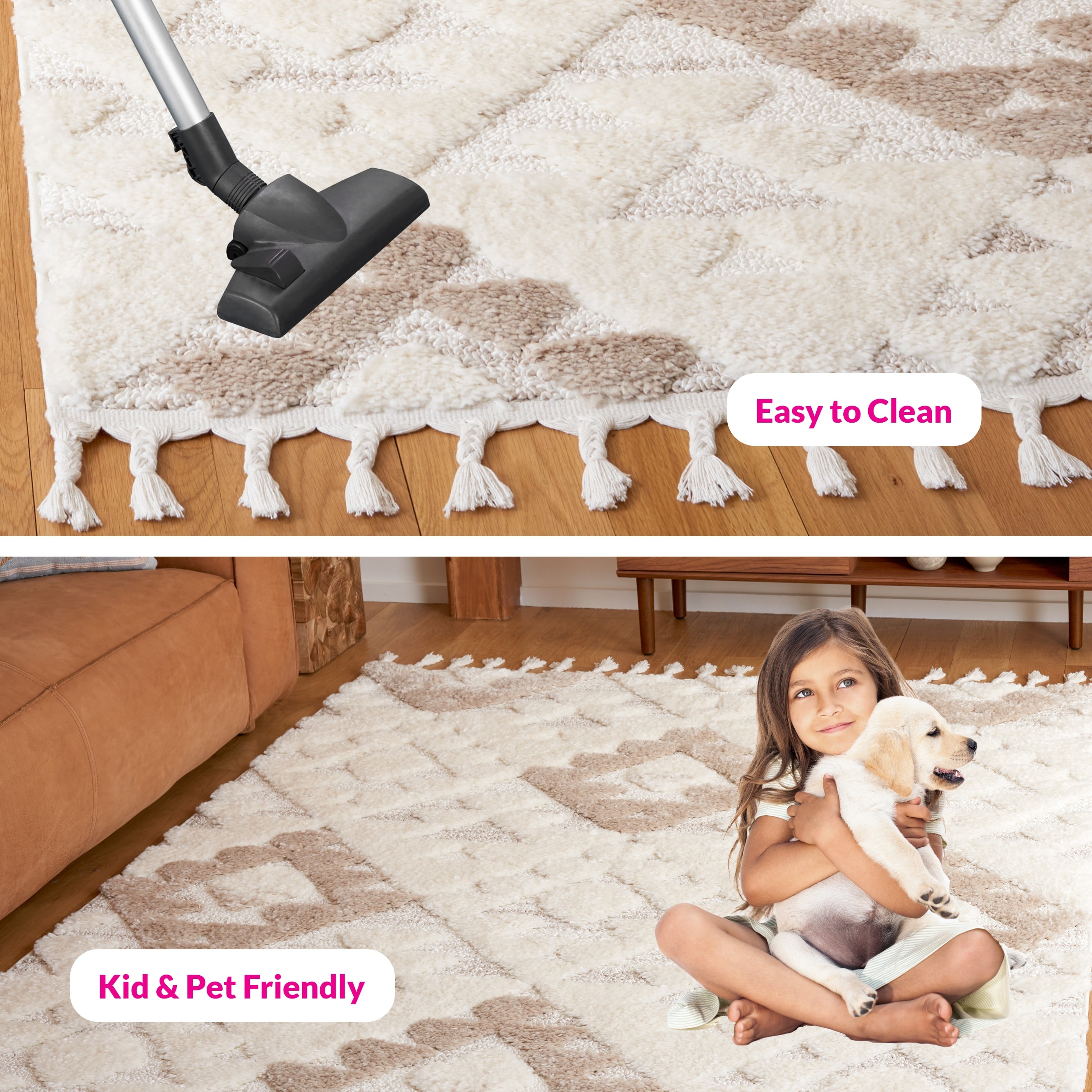 SAFAVIEH Moroccan Tassel Shag Delores 2-inch Thick Rug - On Sale