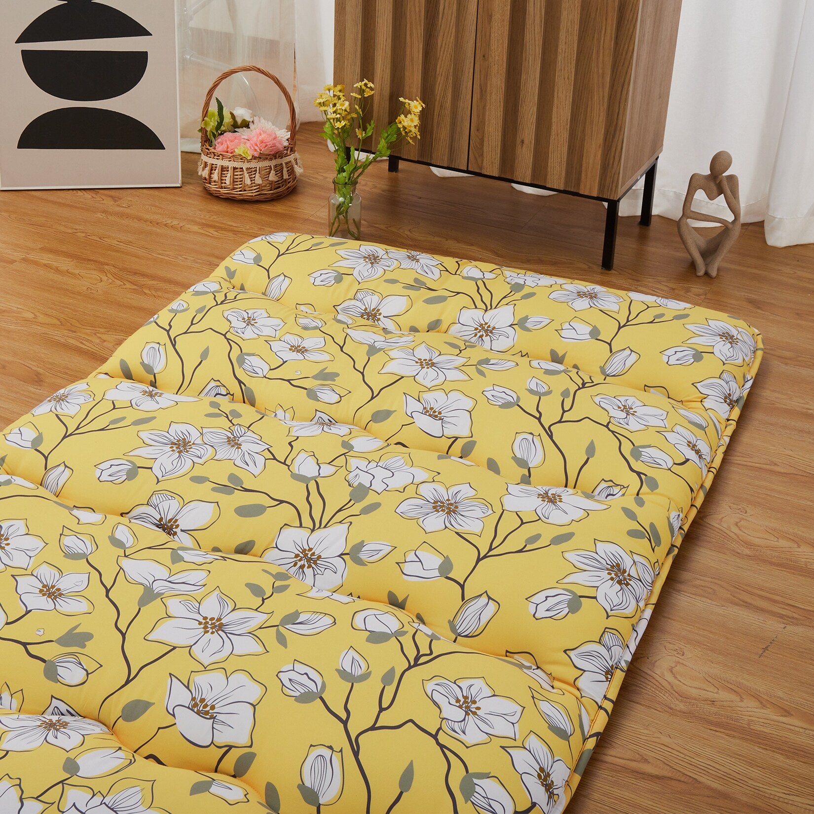 Japanese Style Futon Floor Mattress for Home Camping - Bed Bath