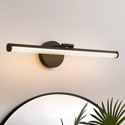 22" Modern Black/Gold Linear LED Bathroom Vanity Light Bar