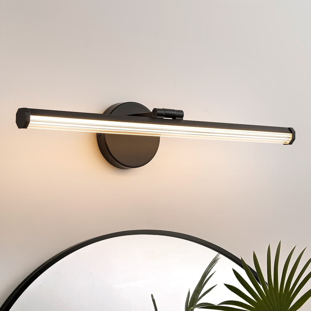 22" Modern Black/Gold Linear LED Bathroom Vanity Light Bar