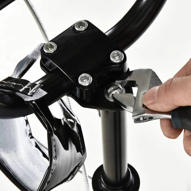 Steel Aluminum Kick Scooter with Adjustable Handlebar - 53.25"L x 22.75"W x 34.75"-37"H